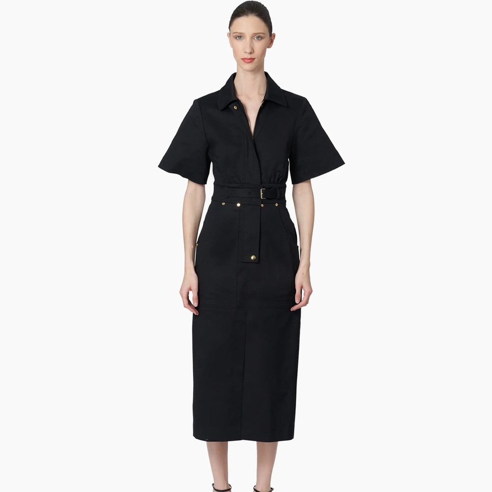 Carolina Herrera belted cargo midi dress (Size 6)